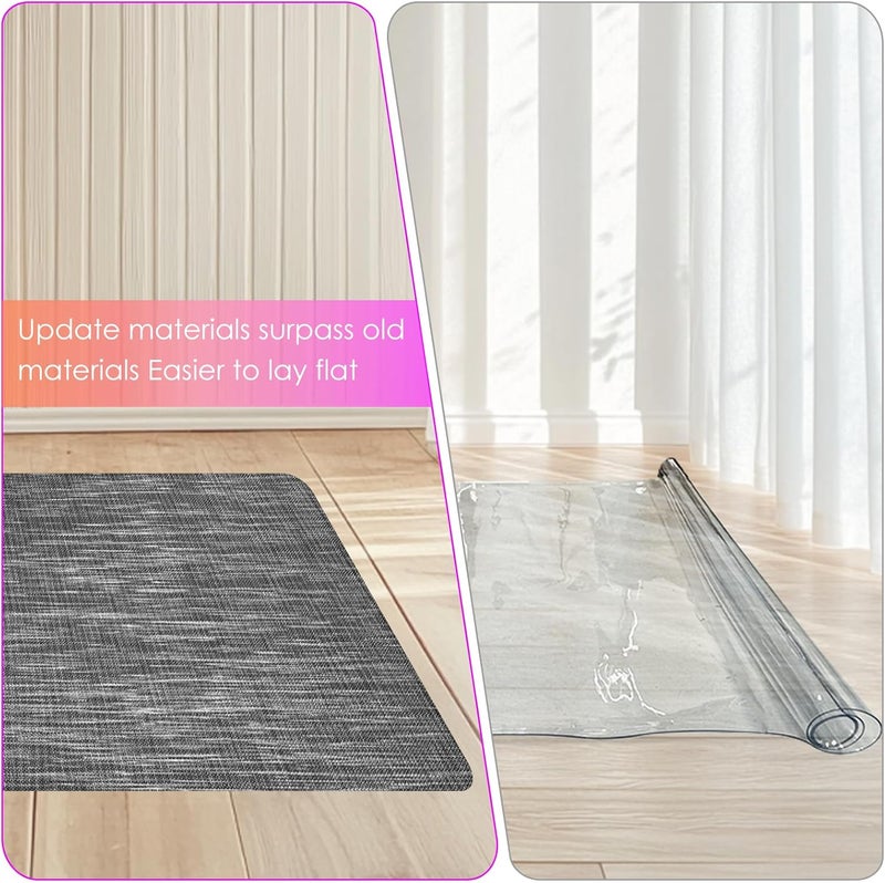 Azadx Office Chair Mat for Hardwood Floor 36" x 48" Heavy Duty Chair Mat for Hardwood Floors Slip Resistant Floor Protector for Home Office Computer Desk Chair Mat for Rolling Chairs, Dark Grey - Image 3